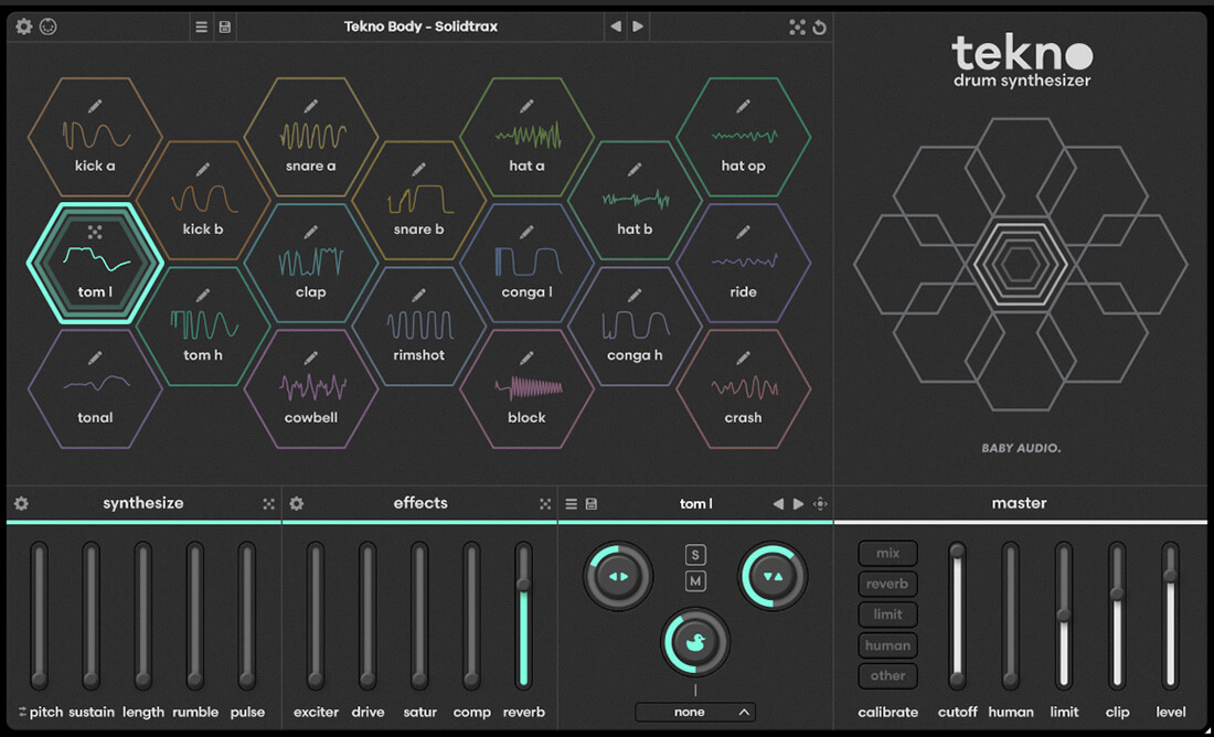 babyaudio tekno vsti drum synthesizer