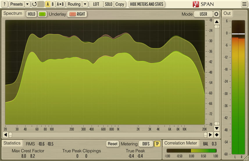 Voxengo SPAN best free spectrum analyzer