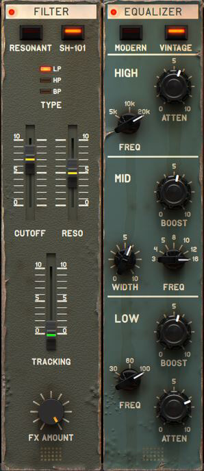 SH101 Filter und Vintage EQ